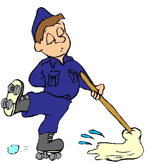 Floor cleaning clipart kid