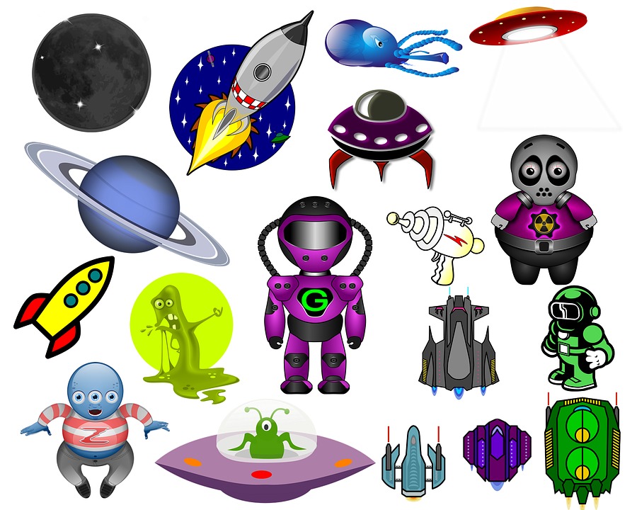 Free illustration space clip art aliens image on pixabay
