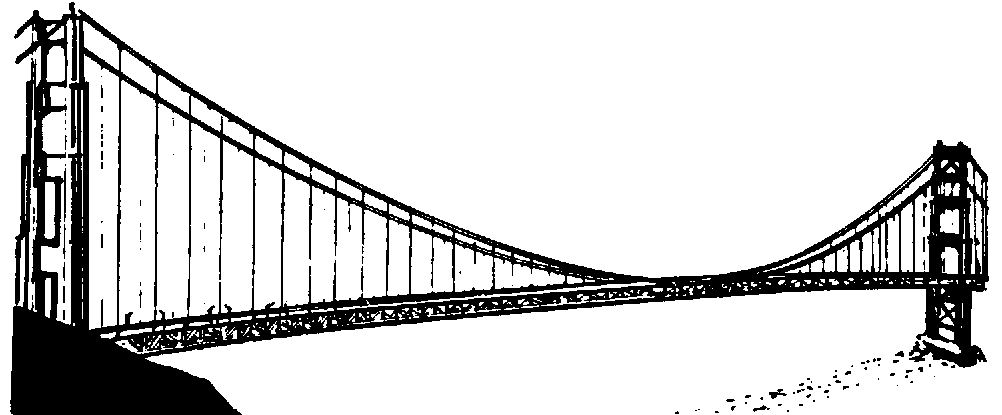 Gothic pointed bridge clip art