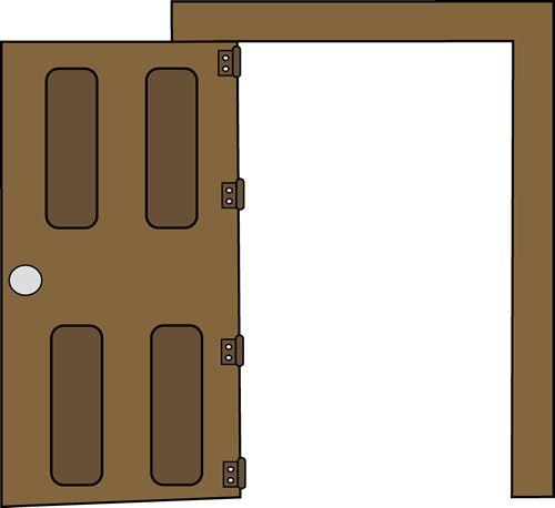 House with open door clipart 2