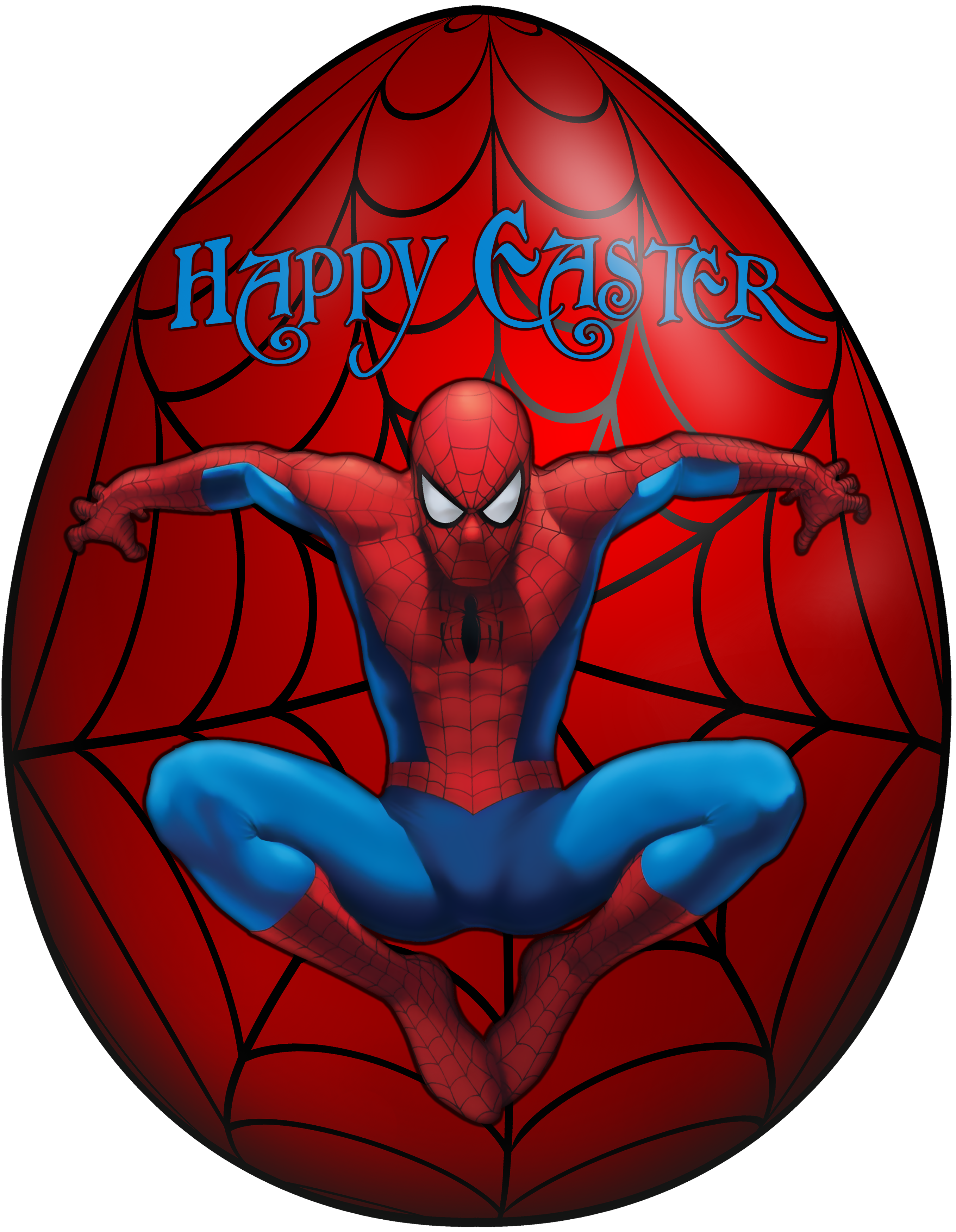 Kids easter egg spiderman clip art image