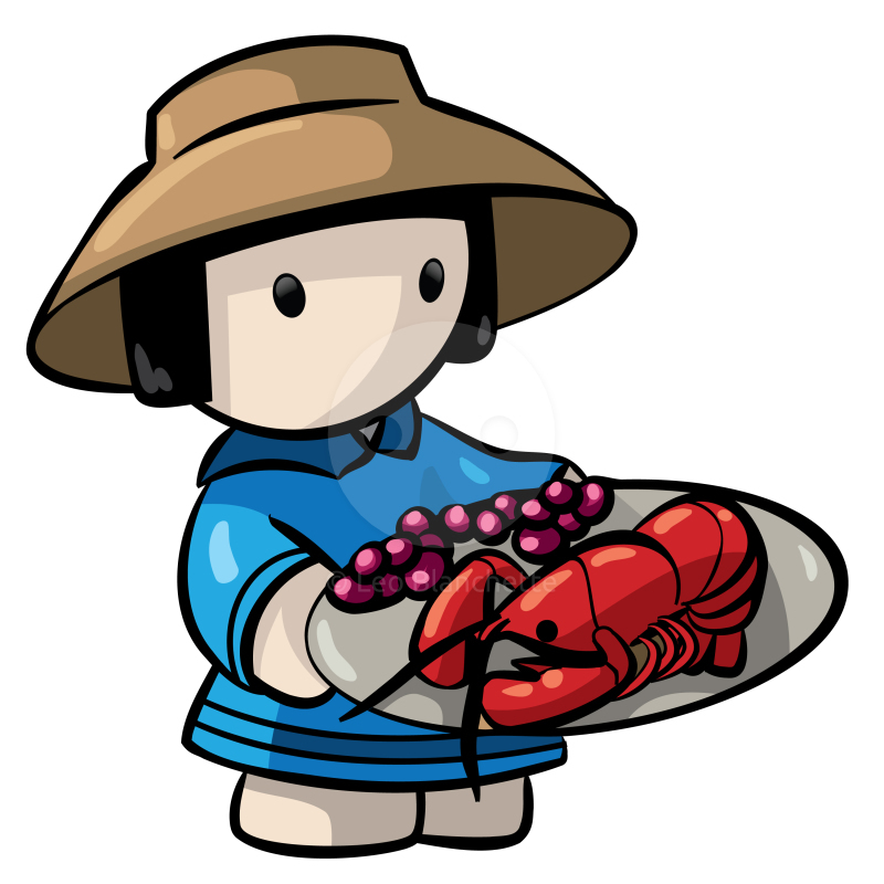 Lobster clip art at vector image