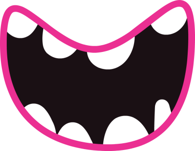 Monster mouth clipart kid