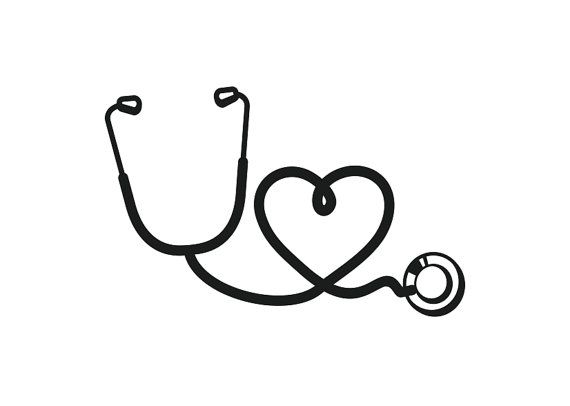 Nurse with stethoscope clipart 3