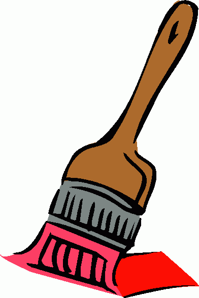 Paintbrush clipart pink paint bucket and brush clip art at 2