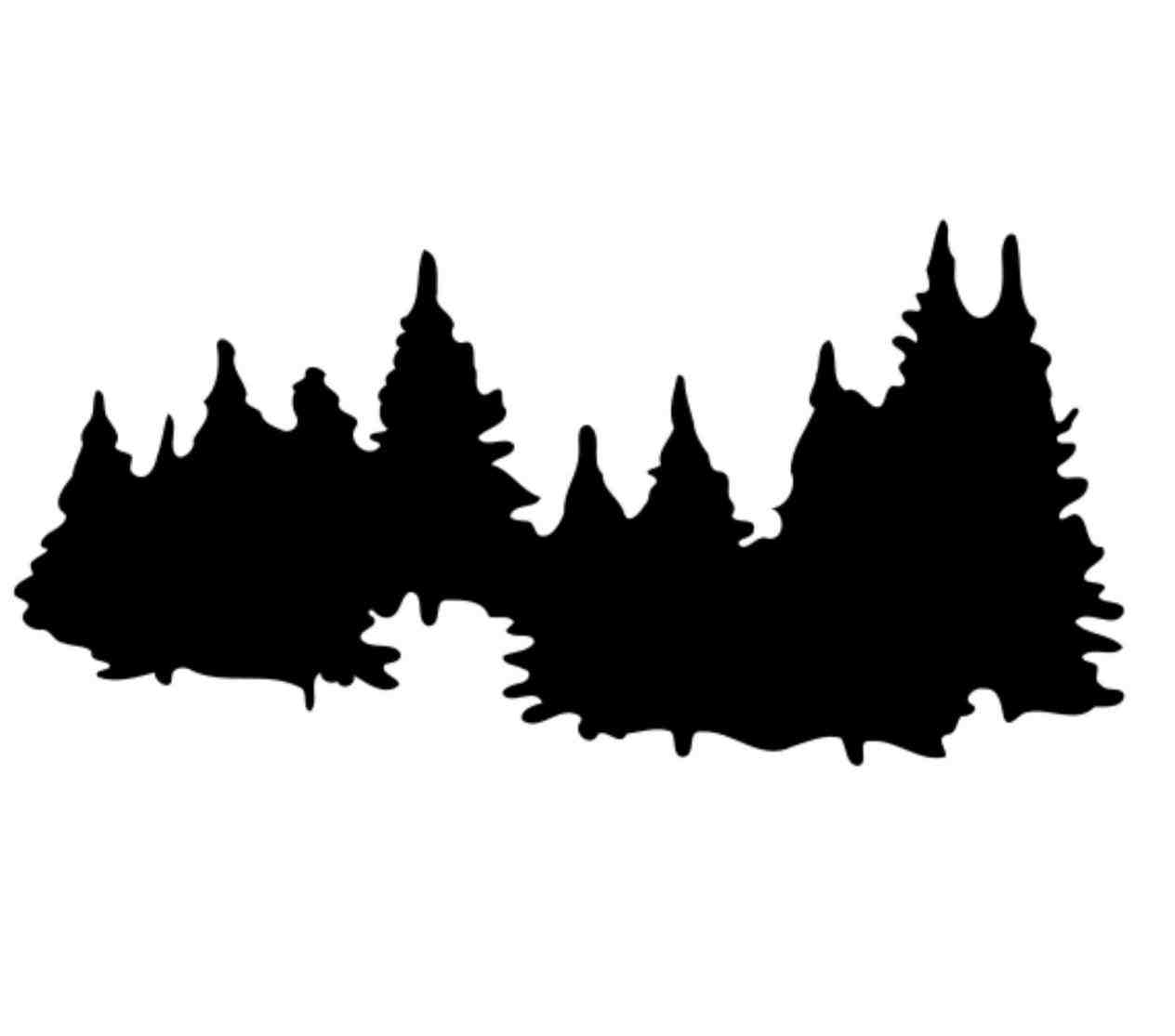 Pine tree silhouette clip art