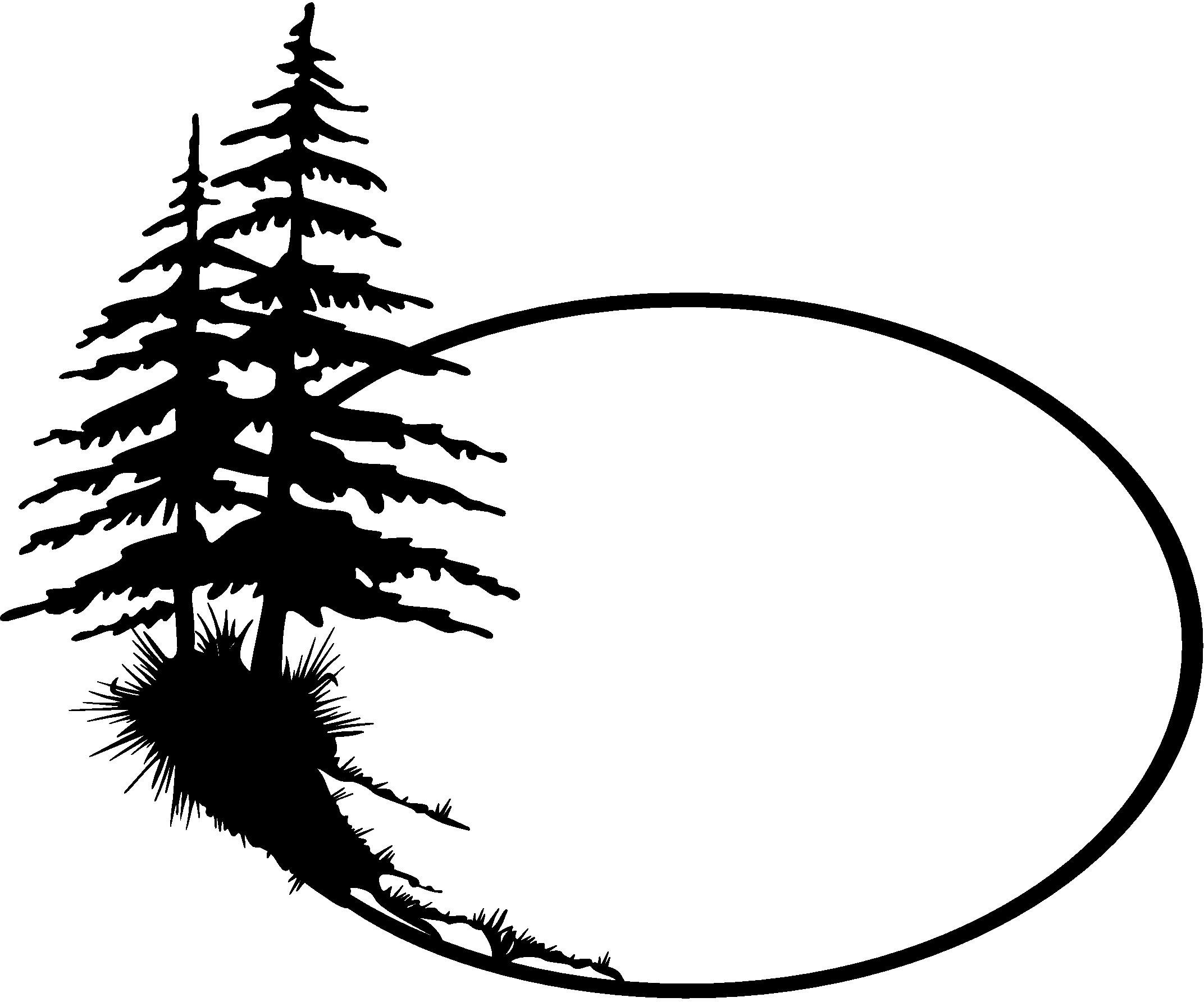 Pine tree silhouette clipart kid