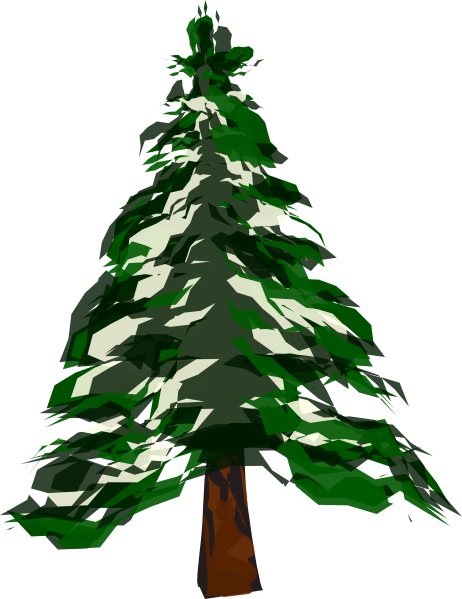 Pine tree with snow clipart kid 4