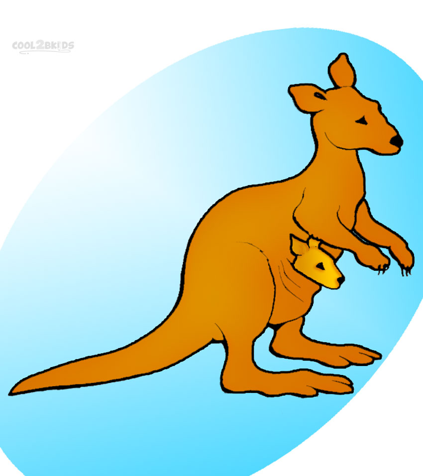 Printable kangarooloring pages for kids ol2bkids clip art