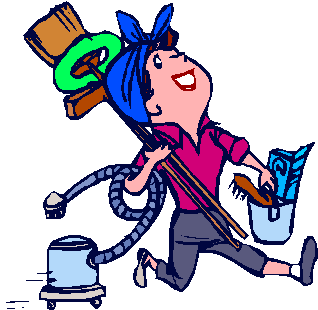 Professional cleaning lady clipart kid