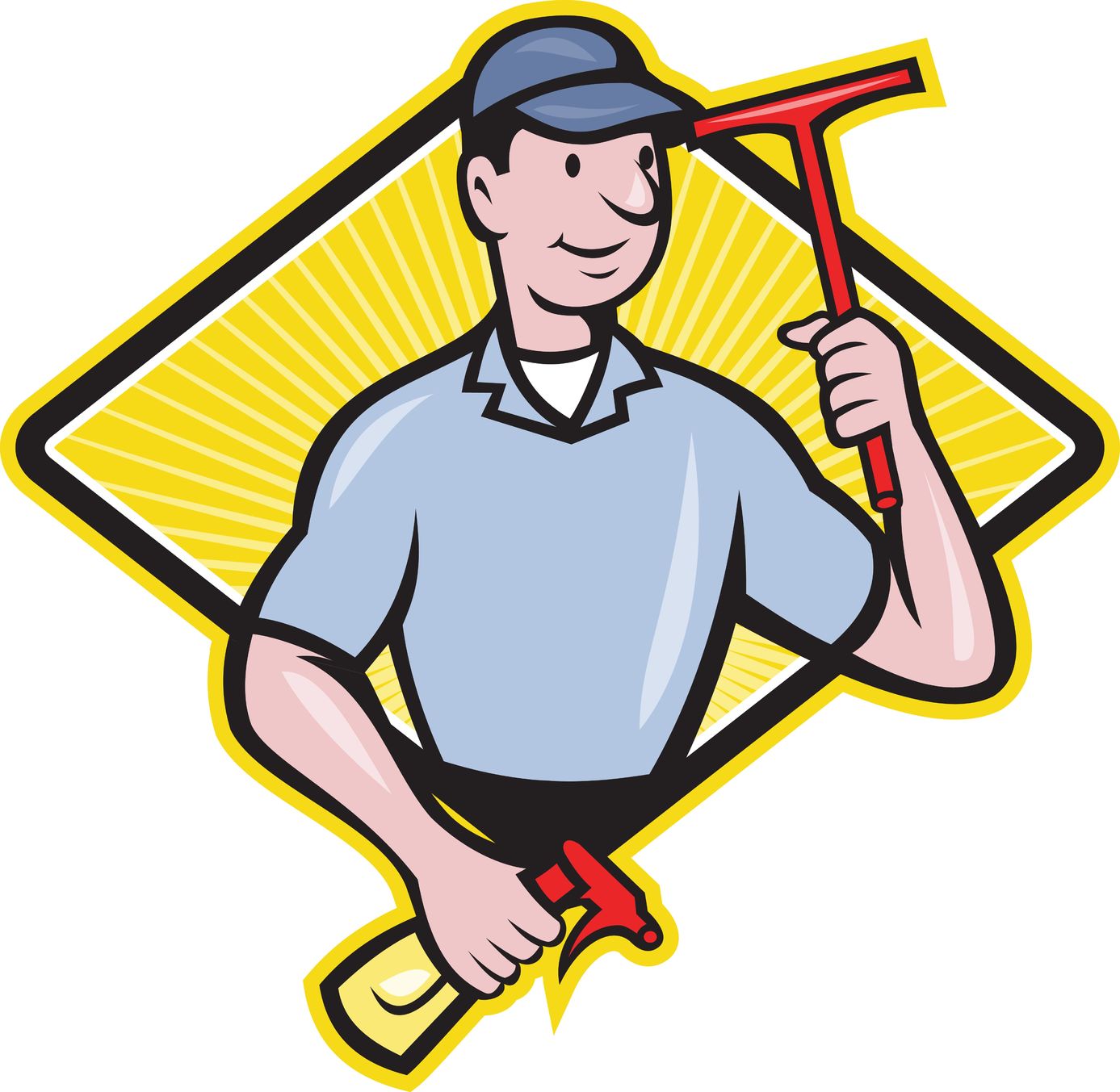 Window cleaning clipart kid
