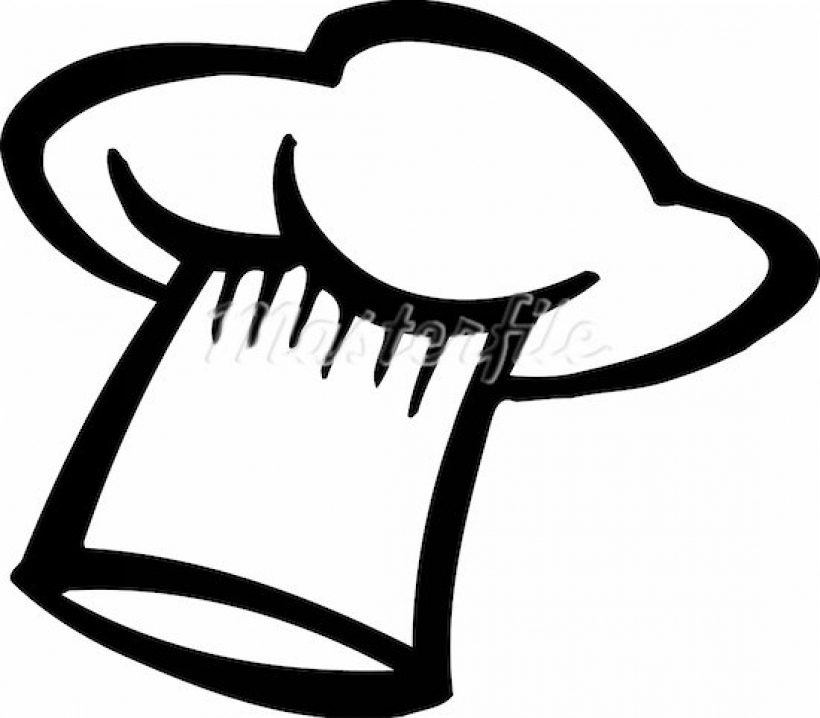 Chef hat clipart black white