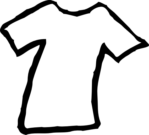 Clothes black and white clipart kid