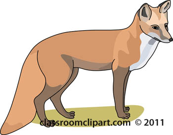 Contour fox clip art at vector