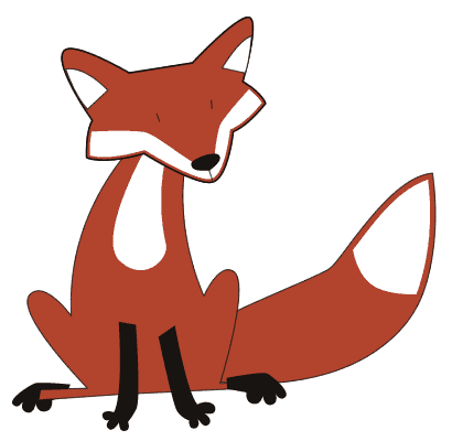 Fox clip art black and white free clipart images 3