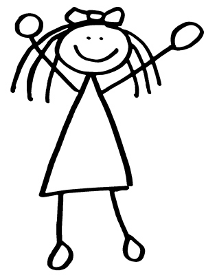 Girl clipart stick figure free images