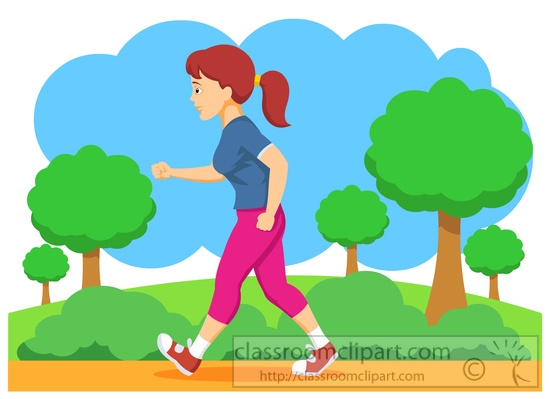 Girl playing in the park clipart