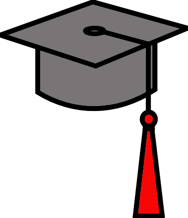 Graduation cap and gown clipart 2