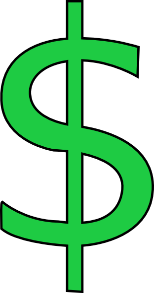 Green dollar sign clipart free images 3