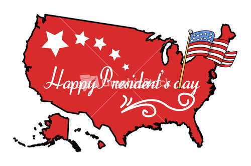 Happy presidents day vector clipart cartoon