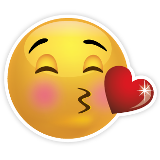Kissing smiley face clipart kid 2