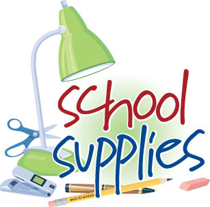 School supplies list free clipart images