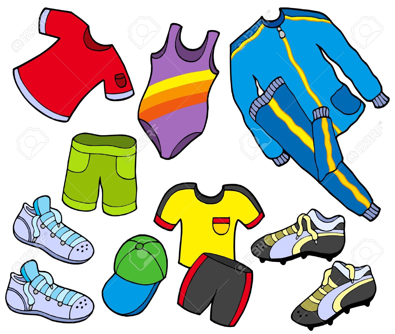 Sports clothes clipart