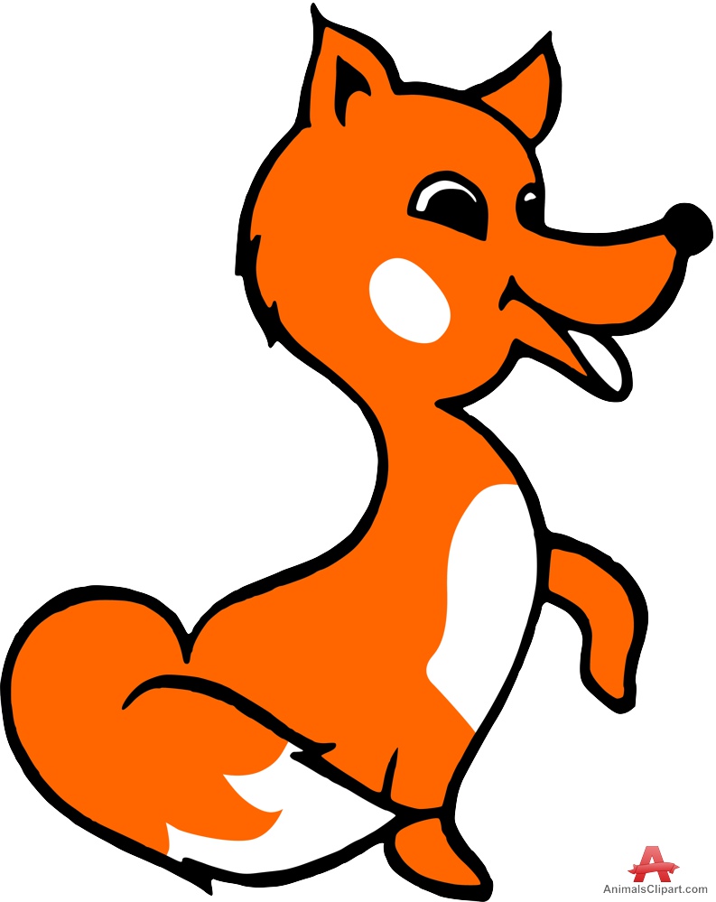 Standing fox clipart free design download