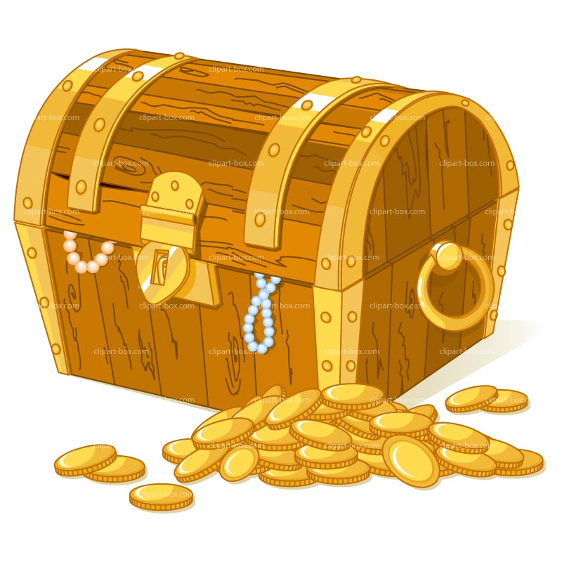 Treasure chest pirate treasure clipart kid