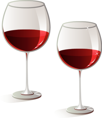 Vintage wine glasses glass and on clipart