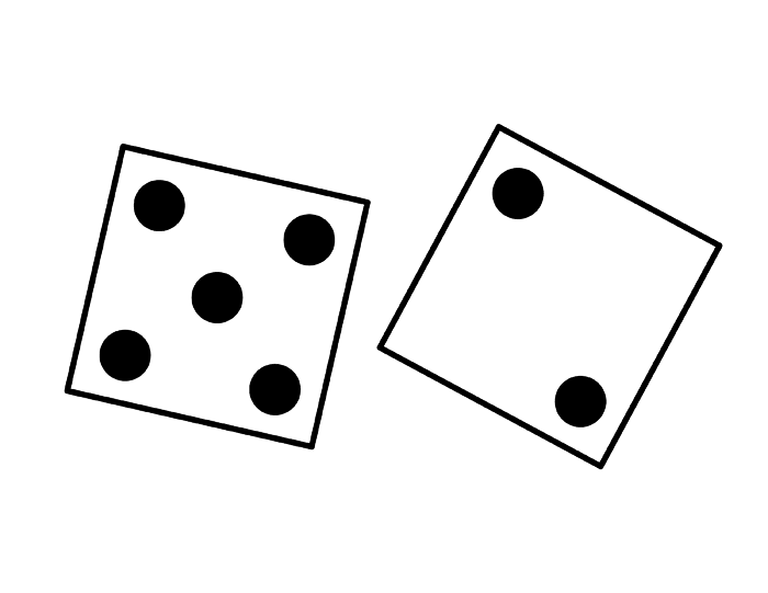 1 dice clipart free images 4