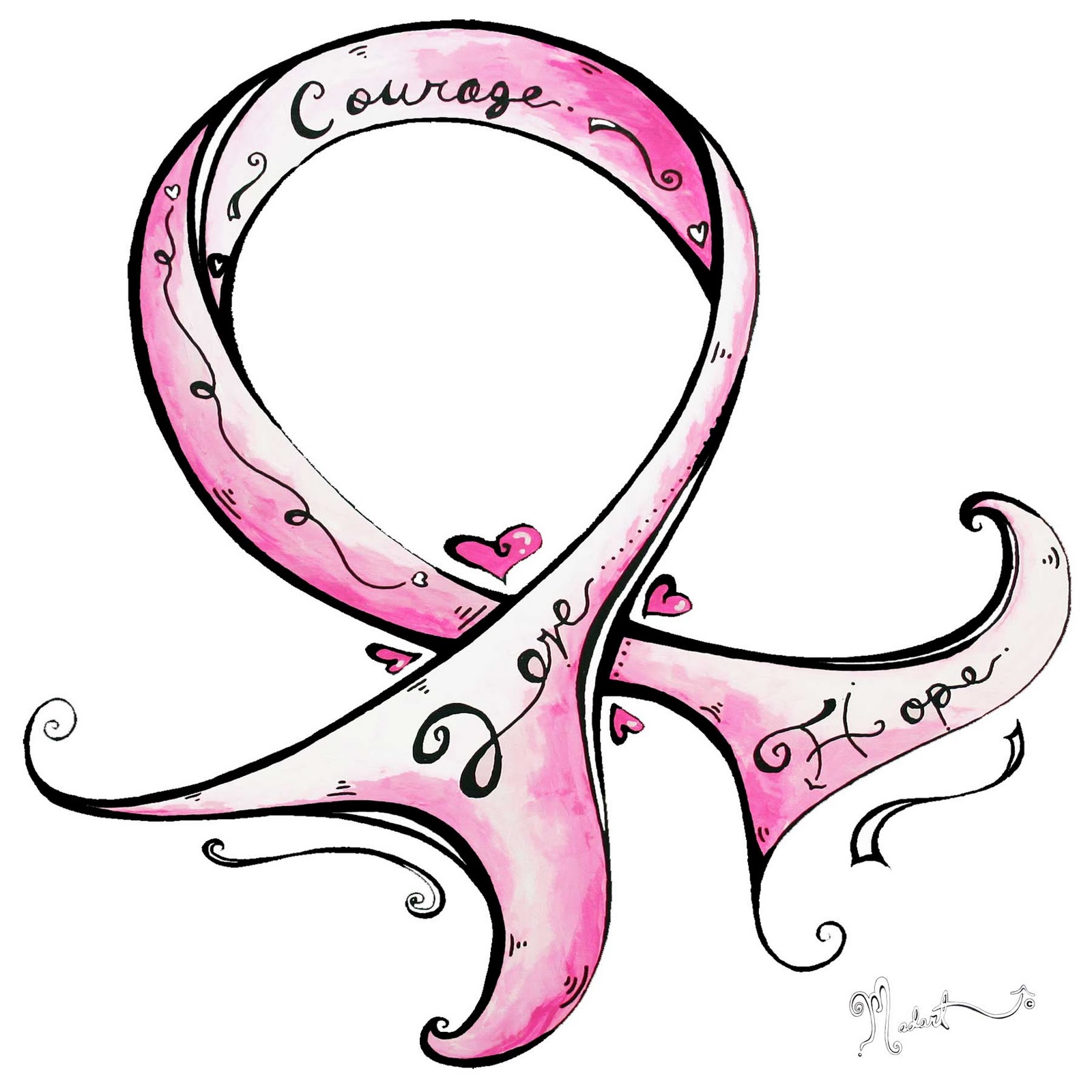 Breast cancer ribbon breast cancer awareness ribbon clip art