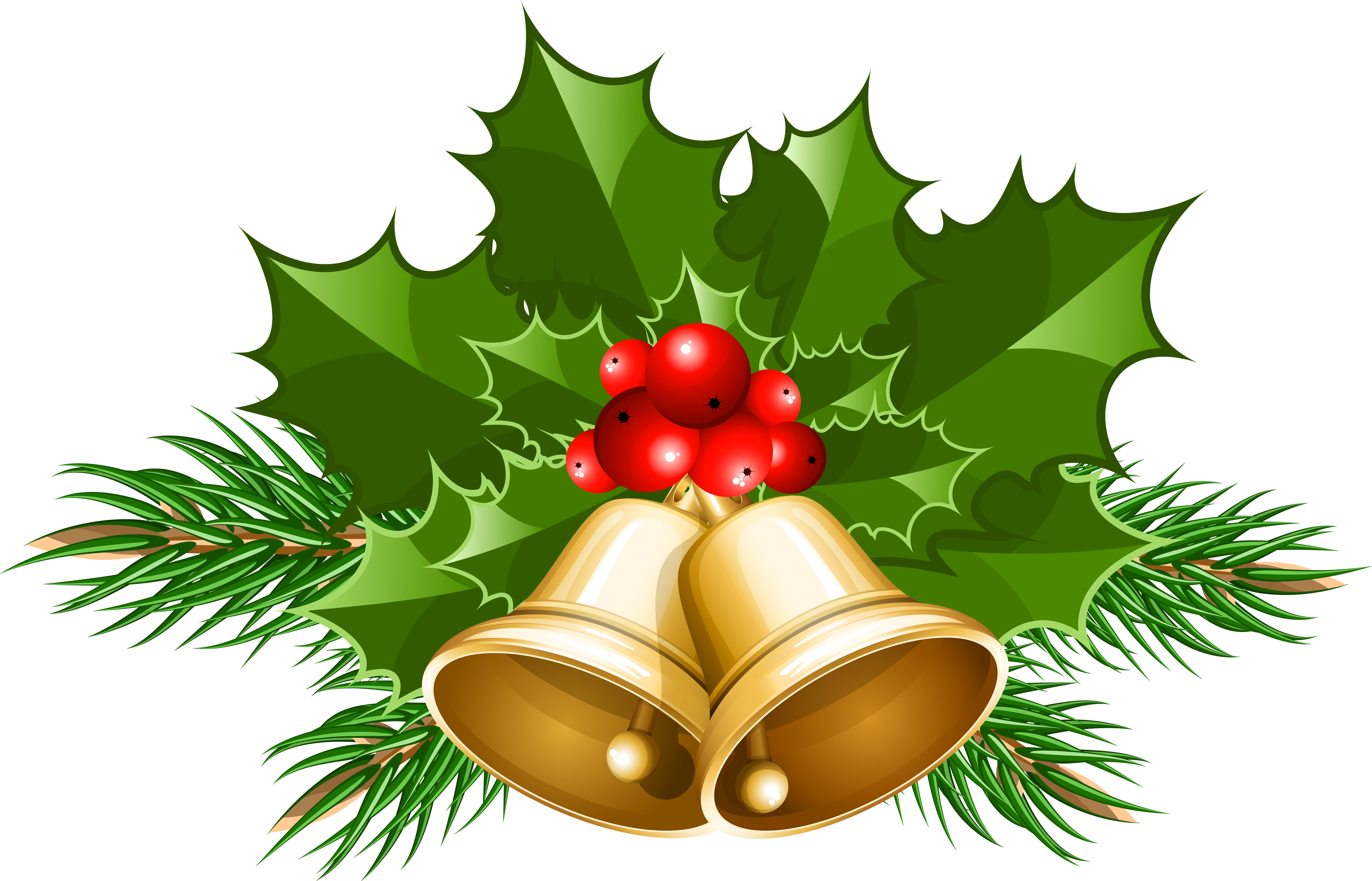 Christmas clipart christmas bells and mistletoe clipartfox