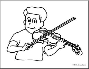 Clip art boy playing violin loring page abcteach