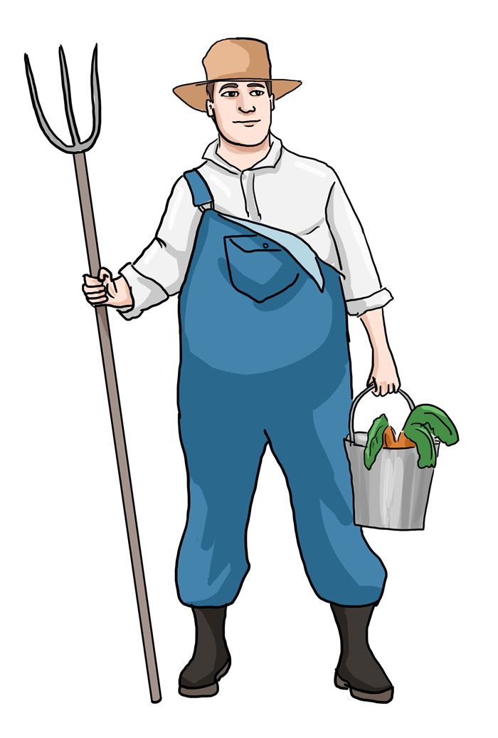 Farmer clipart black and white free images