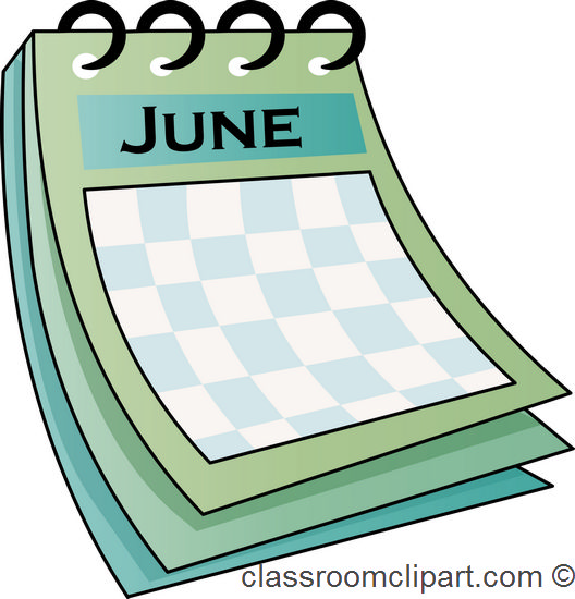 June calendar clipart kid