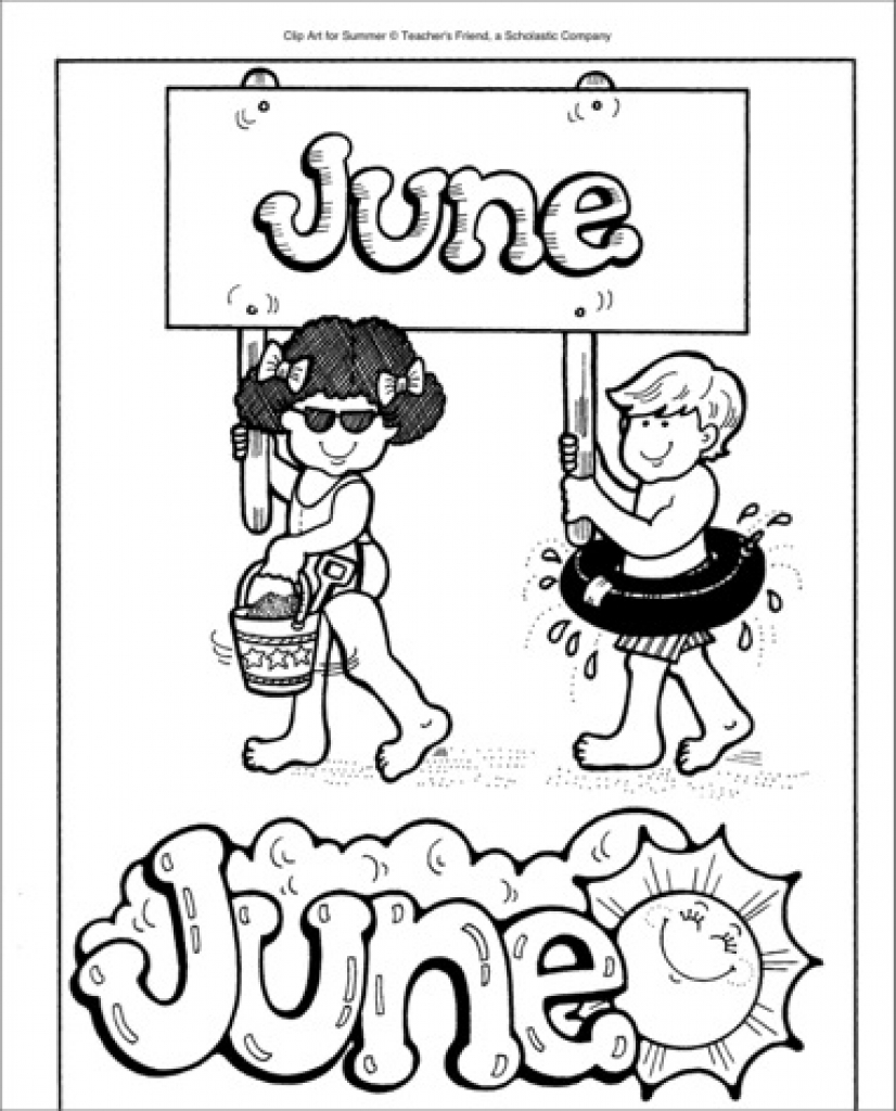 June summer clip art scholastic printables pertaining to
