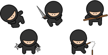 Ninja warrior clipart clipartfest