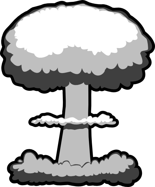 Nuclear explosion clip art at vector clip art