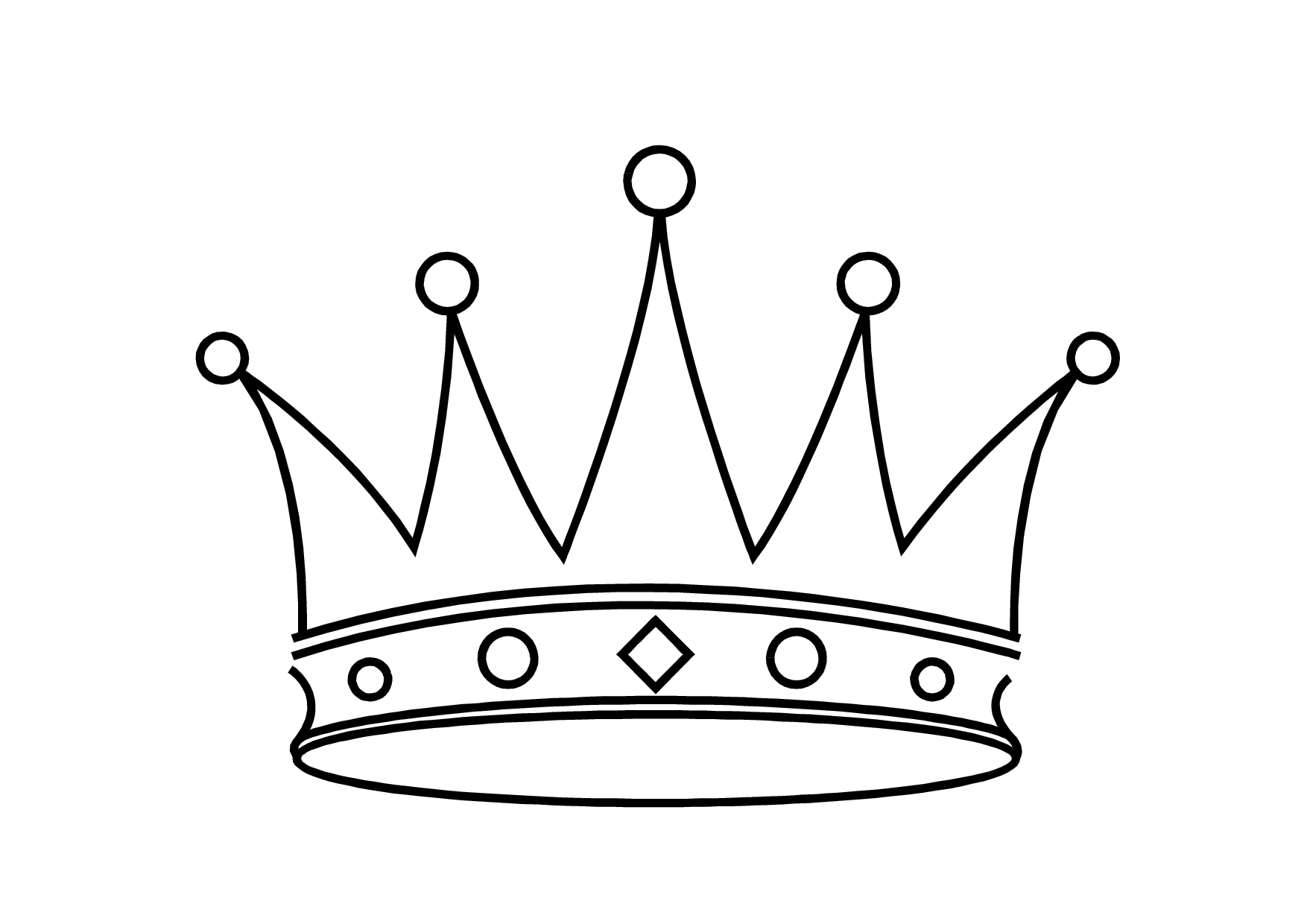 Princess crown outline clipart clipartfest