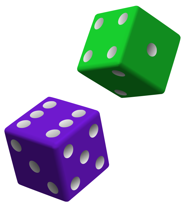 Rolling dice clipart free images