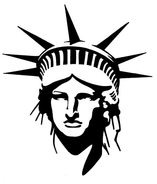 Statue of liberty crown clipart silhouette clipartfest 2