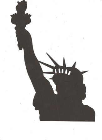 Statue of liberty crown clipart silhouette clipartfest