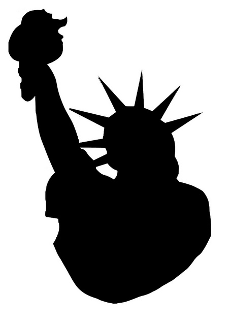Statue of liberty silhouette clipart kid 3