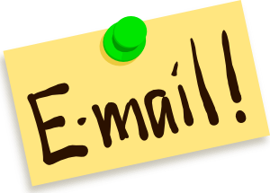 Thumbtack note email clip art at vector clip art