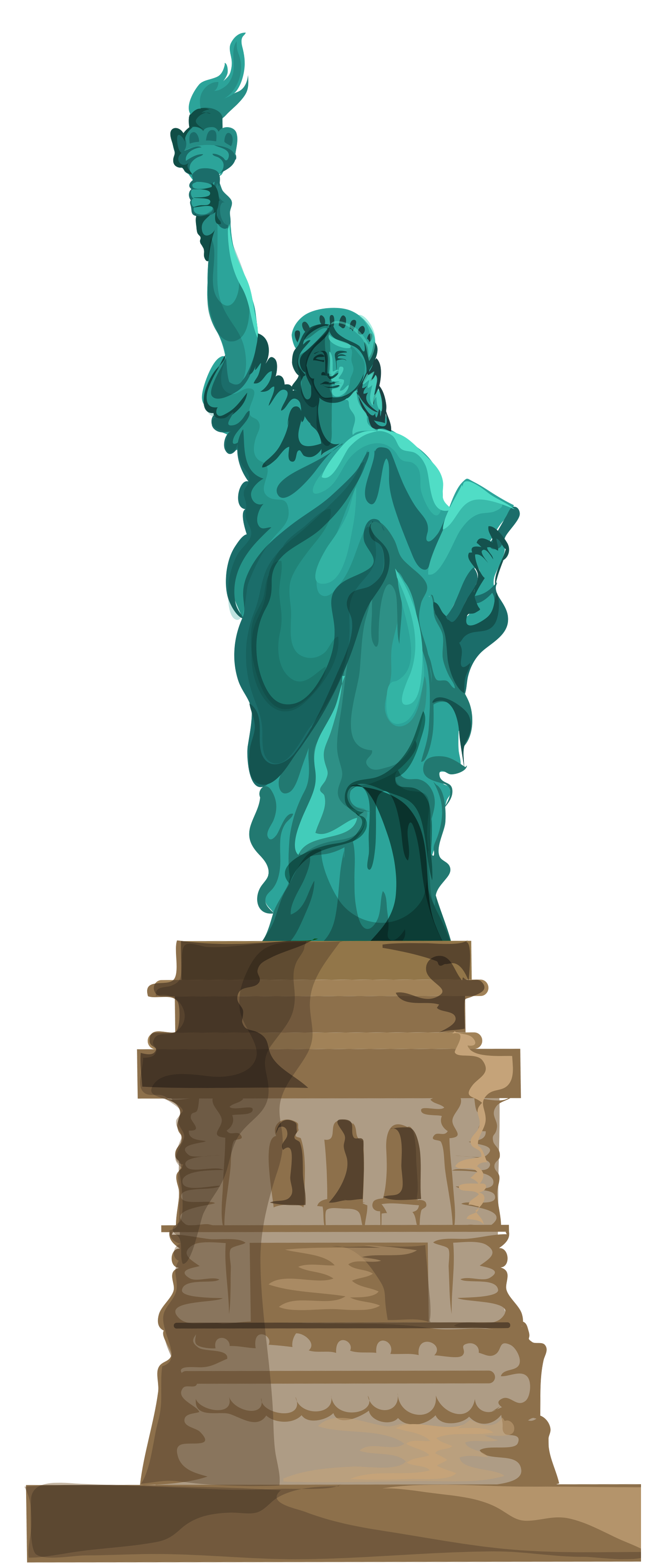 Transparent statue of liberty clipart