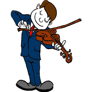 Violin player clipart kid 2