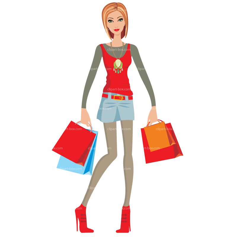 Woman shopping clipart free download clip art