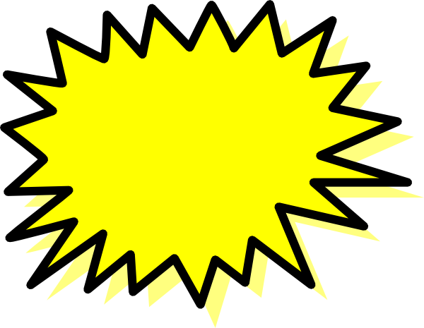 Yellow explosion clip art at vector clip art