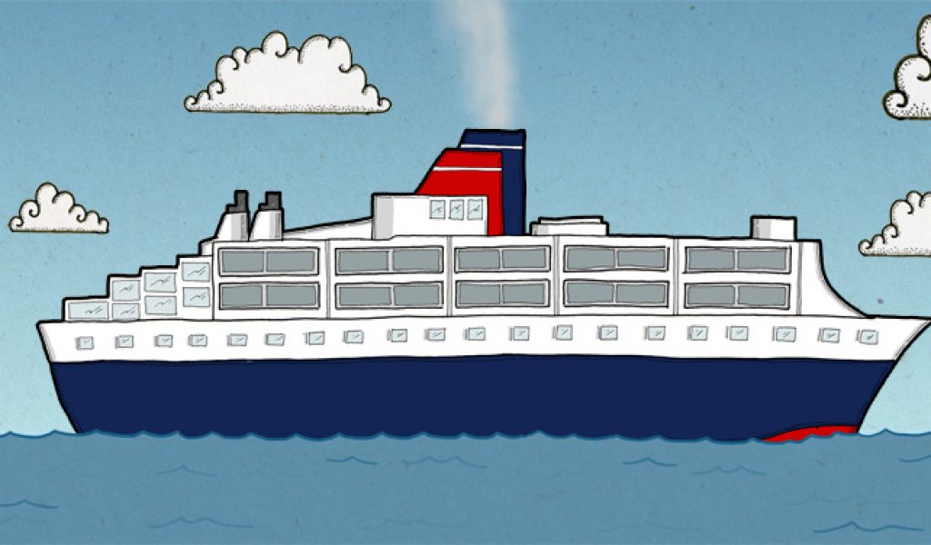 Animated cruise ship clip art transition school clip art